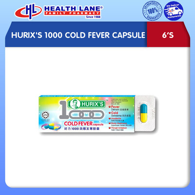 HURIX'S 1000 COLD FEVER CAPSULE (6'S)
